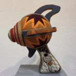 Corey Pickett Ray Gun 56, wood, foam, fabric, 16 x 15 x 13 in